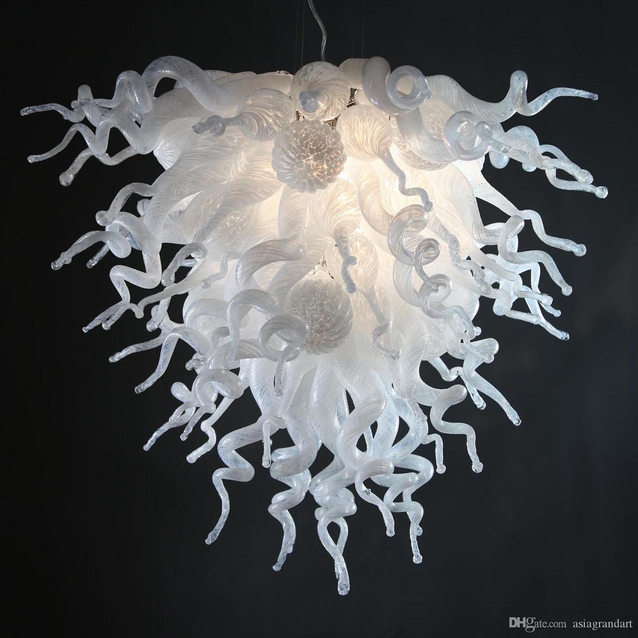 100% Handmade Blown Glass Chandelier Light Villa Decoration Modern Art Design White Glass Chihuly Style Chandelier Lamps with High Quality
100% Handmade Blown Glass Chandelier Light Villa Decoration Modern Art Design White Glass Chihuly Style Chandelier Lamps with High Quality