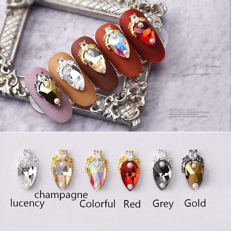 100pcs/lot 3D Aurora Tears Alloy Nail Art Rhinestone Pearl metal manicure nail art accessories DIY Nails Decoration charms
100pcs/lot 3D Aurora Tears Alloy Nail Art Rhinestone Pearl metal manicure nail art accessories DIY Nails Decoration charms