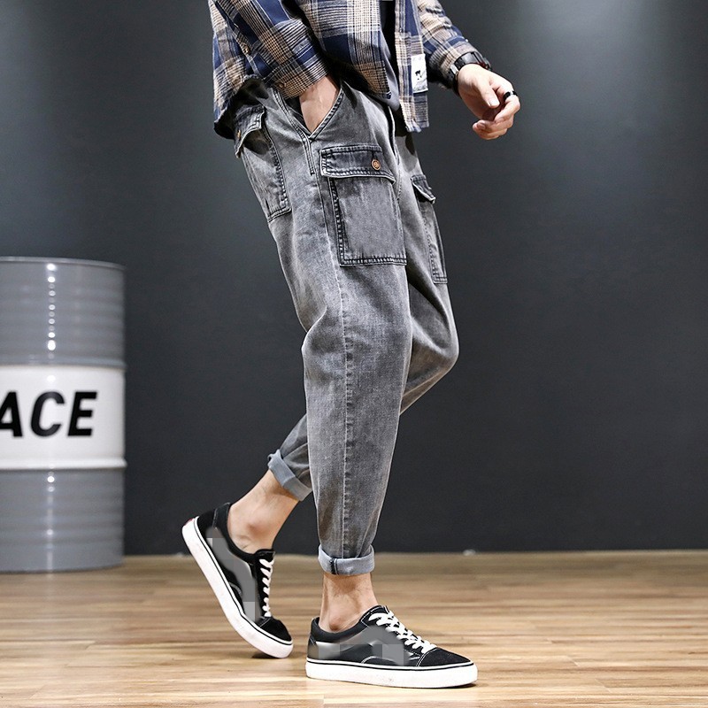 Vintage Stretchy Fashion Safari Style Mens Denim Harem Pants Summer Thin Casual Loose Fit Ankle Length Male Trousers Plus Size, As picture
Vintage Stretchy Fashion Safari Style Mens Denim Harem Pants Summer Thin Casual Loose Fit Ankle Length Male Trousers Plus Size, As picture