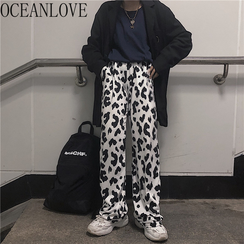 OCEANLOVE Harajuku Black White Ins Women Pants Spring 2020 Print High Waist Trousers Spring Summer Japan Ropa Mujer Loose 14097
OCEANLOVE Harajuku Black White Ins Women Pants Spring 2020 Print High Waist Trousers Spring Summer Japan Ropa Mujer Loose 14097