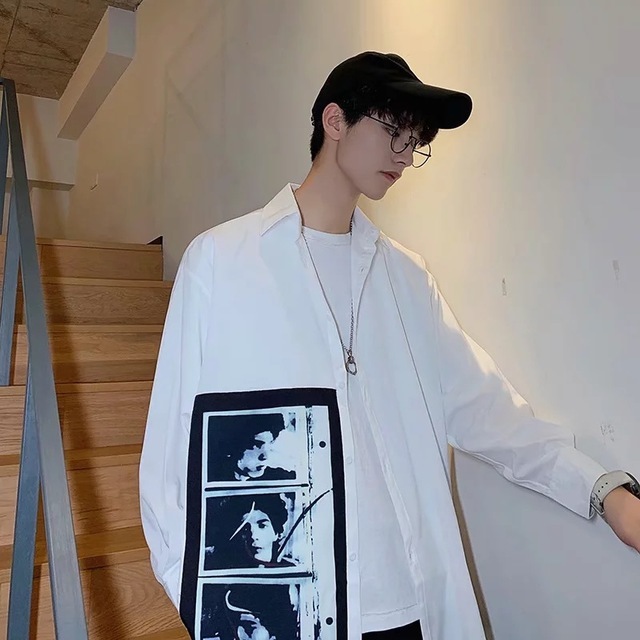2019 Spring And Autumn Casual Printing White Long-sleeved Men's Brand Couple Loose Shirt Korean Version Of The Tide -2XL
2019 Spring And Autumn Casual Printing White Long-sleeved Men's Brand Couple Loose Shirt Korean Version Of The Tide -2XL
