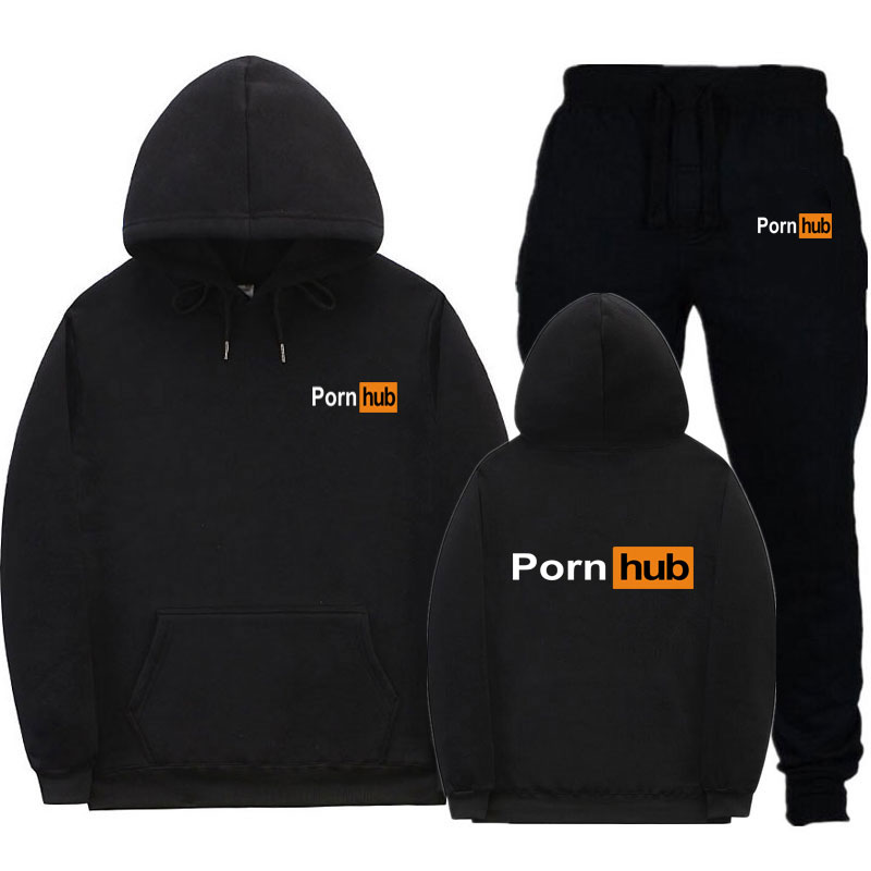Fleece Hoodie And Sweatpants Suits Men/Women Streetwear Funny Sweatshirts And Pants Tracksuit Sport Suit