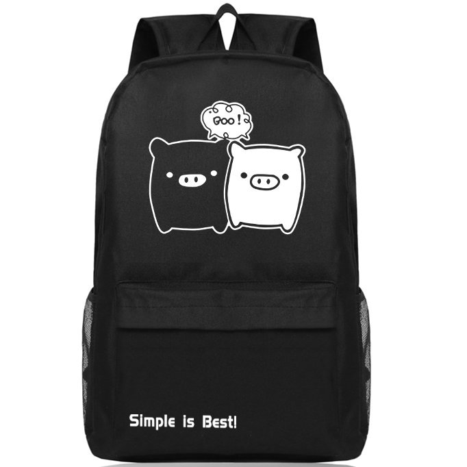 Black and white pig backpack Simple is best day pack cartoon school bag Casual packsack Print rucksack Sport schoolbag Outdoor daypack
Black and white pig backpack Simple is best day pack cartoon school bag Casual packsack Print rucksack Sport schoolbag Outdoor daypack