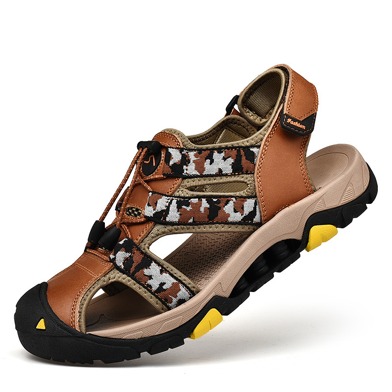 Summer Masculina Sandalias Hombre Men Breathable Sandals Genuine Leather Soft-Soled Shoes Anti-slip Camouflage Sandals, Black
Summer Masculina Sandalias Hombre Men Breathable Sandals Genuine Leather Soft-Soled Shoes Anti-slip Camouflage Sandals, Black