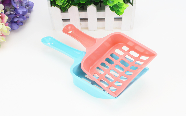 Cheapest Plastic litter scoop portable cat cleaning shovel Dog Pet Poop waste Scooper Easy Clean 5 colors to choose