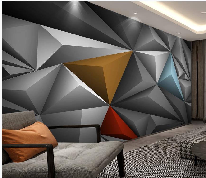 Modern three-dimensional polygonal three-dimensional space color European 3D background wall 3d wallpapers, Grey 
Modern three-dimensional polygonal three-dimensional space color European 3D background wall 3d wallpapers, Grey