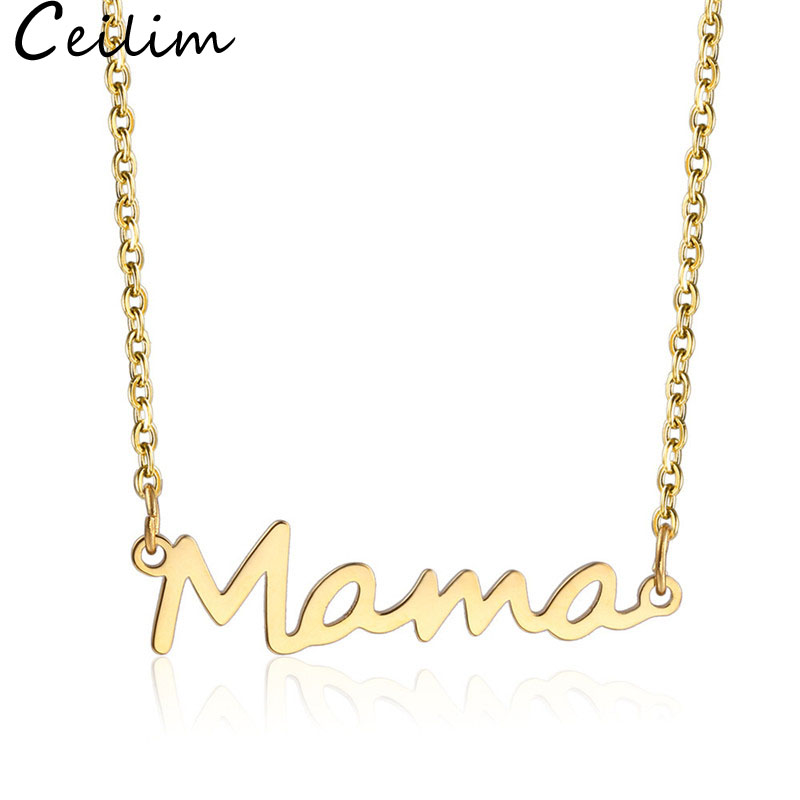 Mama Love Pendant Necklace - Stainless Steel Minimalist Jewelry in Silver & Gold for Mother's Day
Mama Love Pendant Necklace - Stainless Steel Minimalist Jewelry in Silver & Gold for Mother's Day