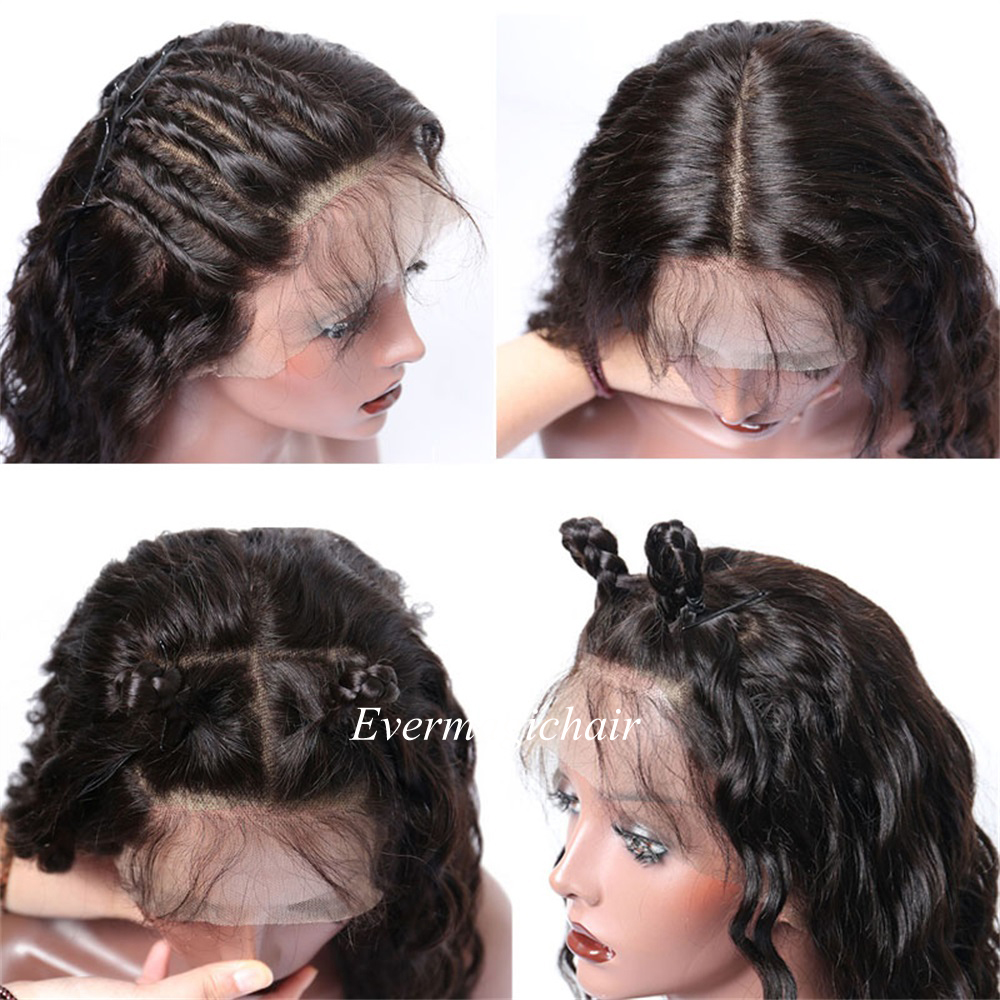 Natural Color Full Lace Wigs Human Hair Body Wave Brazilian Peruvian Malaysian Indian Lace Front Human Hair Wigs With Baby Hair