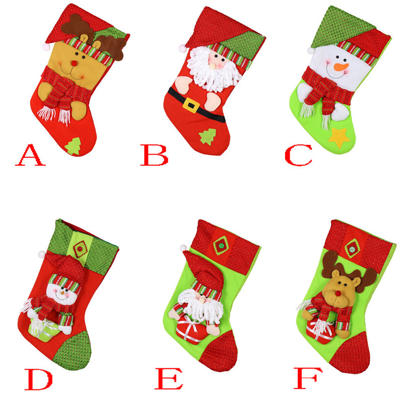 6 Types Christmas Gift Bag Santa Claus Snowman Elk Xmas Decoration Ornament Sock Decors Wholesale Free Shipping 30RH17
6 Types Christmas Gift Bag Santa Claus Snowman Elk Xmas Decoration Ornament Sock Decors Wholesale Free Shipping 30RH17