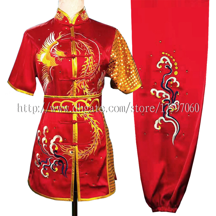 Chinese Wushu uniform Kungfu clothes taolu outfit Martial arts outfit changquan garment Routine kimono for men women boy girl chil