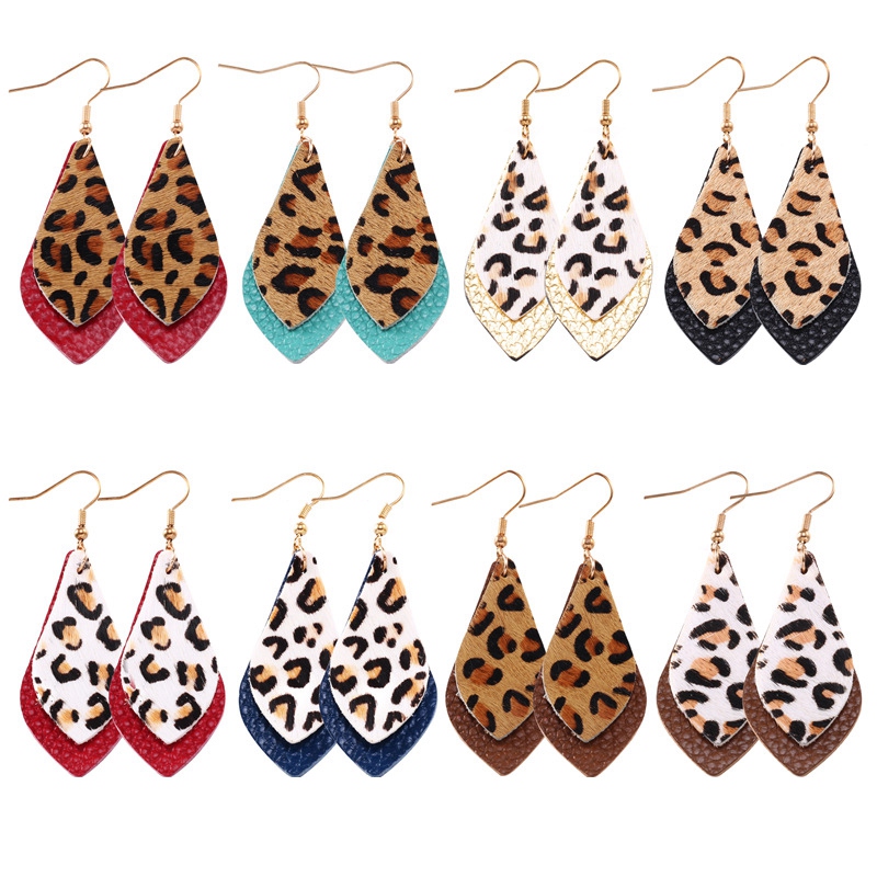 Dangle & Chandelier 8 Pairs Women's Leather Earrings Leopard Ear Layered Earring Set
Dangle & Chandelier 8 Pairs Women's Leather Earrings Leopard Ear Layered Earring Set