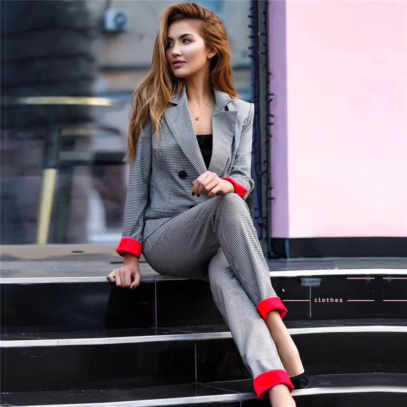 Russian women's cross-border fashion suit suit suit cuffs cuffs foreign trade explosion models
