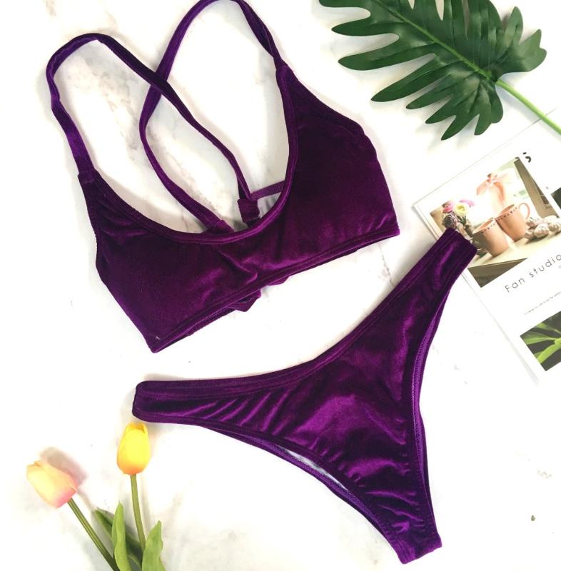 2020 New Pleuche Material Solid Color Bikini Set Swimsuit Bathing Suit Swimwear, Brown
2020 New Pleuche Material Solid Color Bikini Set Swimsuit Bathing Suit Swimwear, Brown