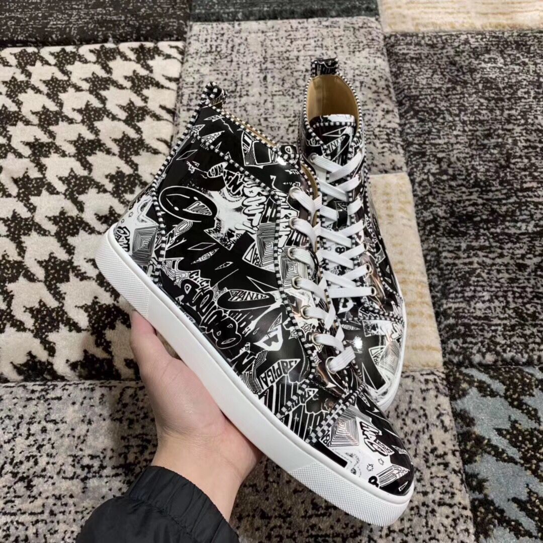 White&Black Graffiti Patent Leather Men's Casual Walking,Top Quality Red Bottom Shoes For Party Wedding Luxury Louisflats Free Shipping
White&Black Graffiti Patent Leather Men's Casual Walking,Top Quality Red Bottom Shoes For Party Wedding Luxury Louisflats Free Shipping