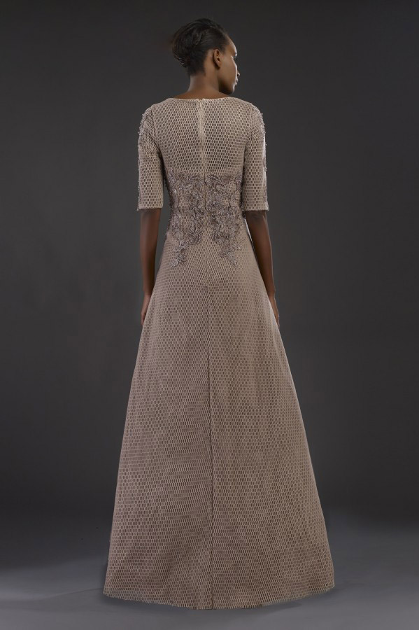 ELegant Janique A Line Mother of The Bride Dresses Jewel Half Sleeve Lace Applique Sequins Wedding Guest Dress Floor Length Evening Gowns