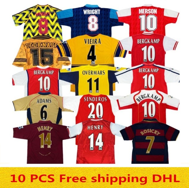 Retro BERGKAMP HENRY soccer jersey 91 94 96 97 98 01 02 04 05 06 07 08 HIGHBURY Ancient maillot Gunner Oldest shirt, Blue
Retro BERGKAMP HENRY soccer jersey 91 94 96 97 98 01 02 04 05 06 07 08 HIGHBURY Ancient maillot Gunner Oldest shirt, Blue