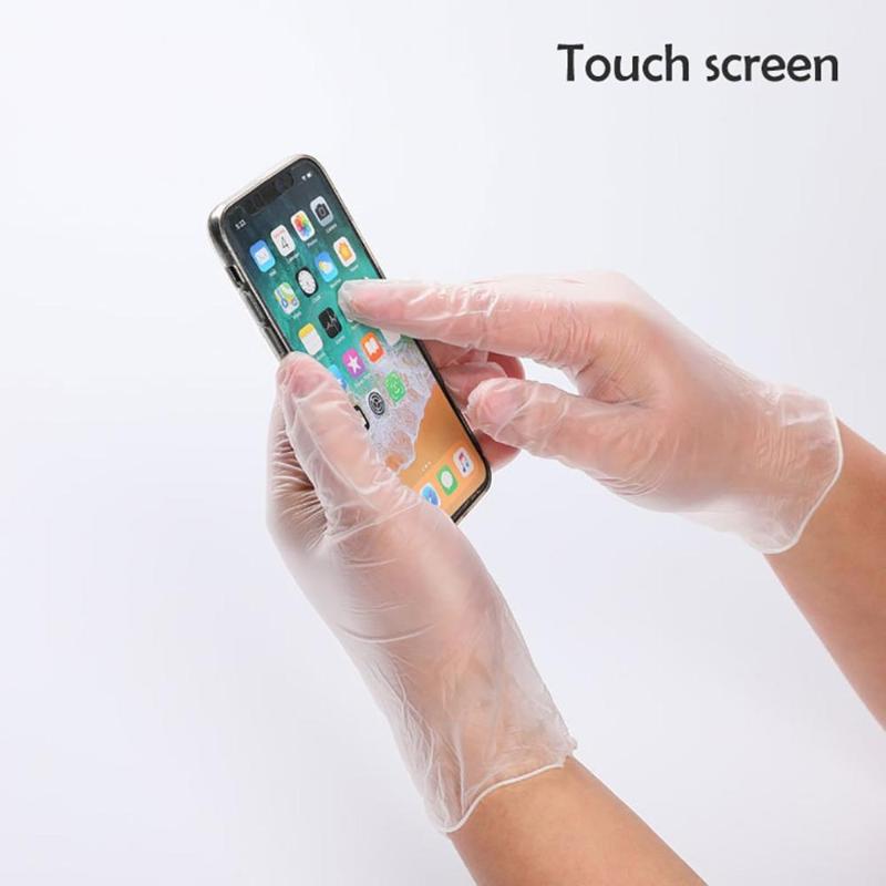 50PCS Grade Disposable vinyl Gloves Anti-static Plastic Gloves For Cleaning Cooking Restaurant Kitchen Accessories Protective