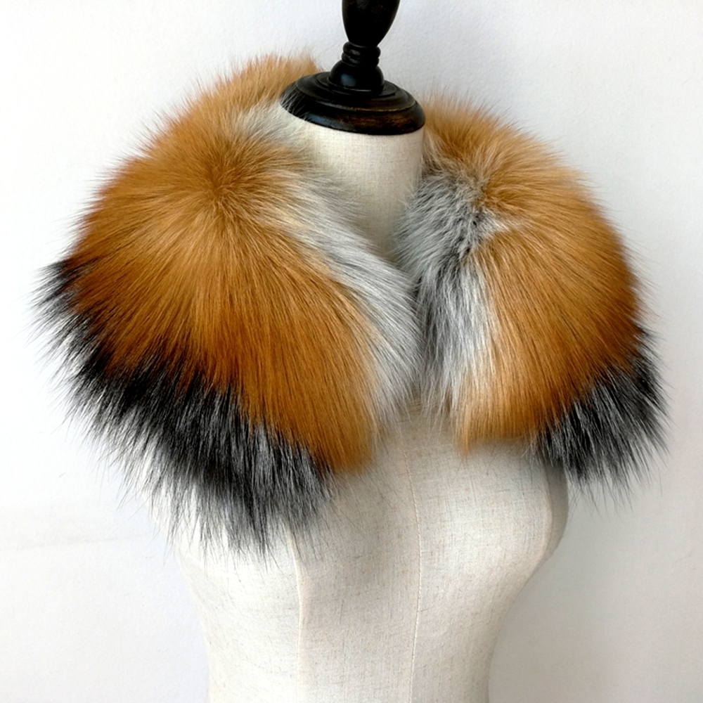 Sale Promotion Ring Women Genuine Leather 2018 New Winter Fashion Womens Real Fox Fur Collar Neck Wrap Accessories Scarf D19011003