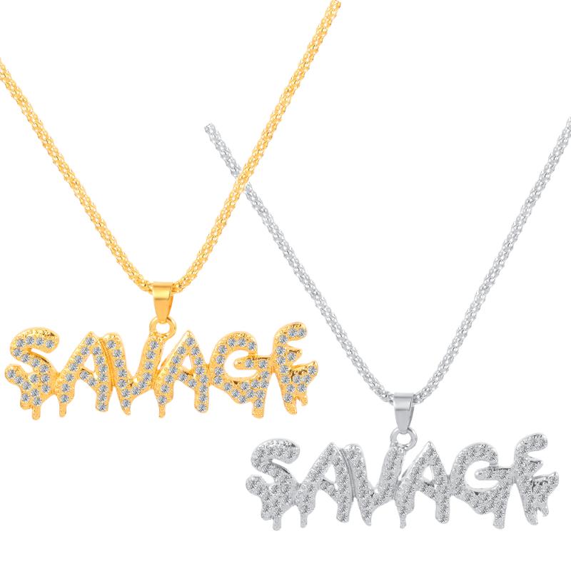 Pendant Necklaces Trendy SAVAGE Necklace Hip Hop Style Letters Choker Women Metal Silver Gold Color Charm Gifts Jrwelry
Pendant Necklaces Trendy SAVAGE Necklace Hip Hop Style Letters Choker Women Metal Silver Gold Color Charm Gifts Jrwelry