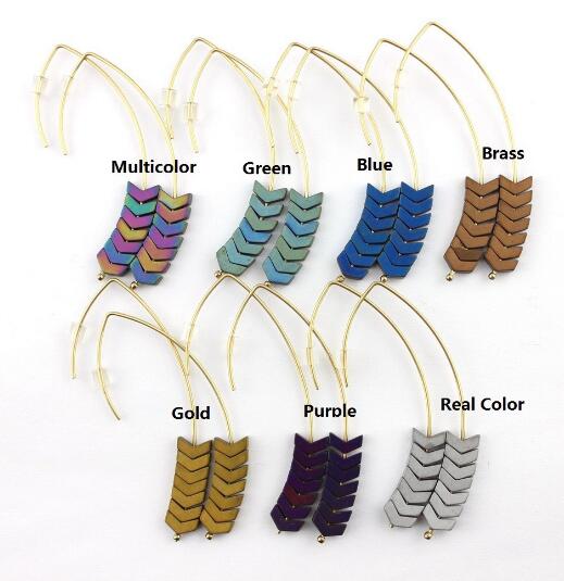 Gold Alloy Natural Stone Geometry Arrow Shape Stud Bohemian Dangle Chandelier Earrings For Women Jewelry Gifts 10Pairs/Lot E80
Gold Alloy Natural Stone Geometry Arrow Shape Stud Bohemian Dangle Chandelier Earrings For Women Jewelry Gifts 10Pairs/Lot E80