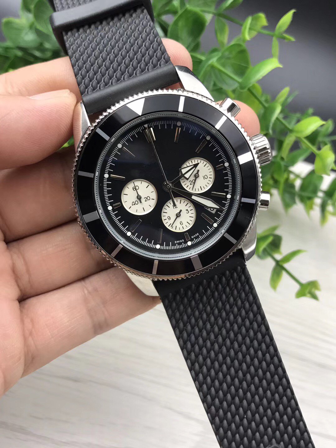 Hot sale high quaity man watch steel watches quartz stopwatch Male watch stainless watches chronograph wrist watch 235