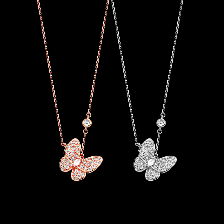 Europe America Fashion Lady Brass Vc Letter 18K Plated Gold Necklaces With Full Diamond Lucky Butterfly Pendant 2 Color
Europe America Fashion Lady Brass Vc Letter 18K Plated Gold Necklaces With Full Diamond Lucky Butterfly Pendant 2 Color