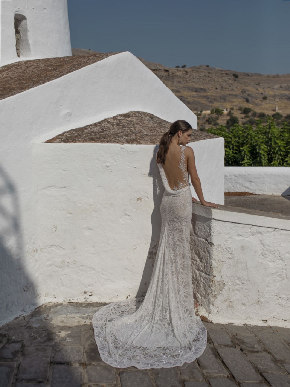 lian rokman mermaid split wedding dresses appliqued lace deep v neck beads bridal gowns sweep train backless robe de marie