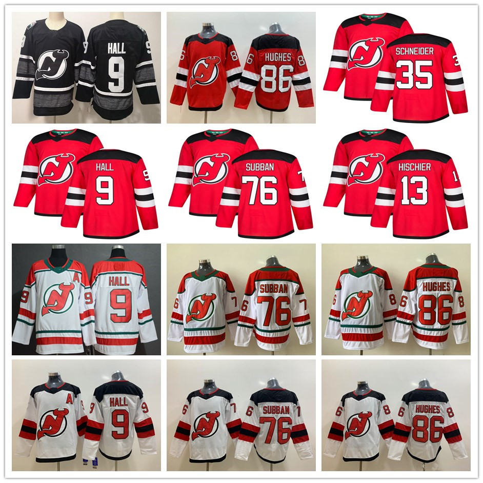 New Jersey Devils 76 PK Subban 86 Jack Hughes 9 Taylor Hall 30 Martin Brodeur 13 Nico Hischier 35 Cory Schneider Home Away Red White Jerseys, Black;red
New Jersey Devils 76 PK Subban 86 Jack Hughes 9 Taylor Hall 30 Martin Brodeur 13 Nico Hischier 35 Cory Schneider Home Away Red White Jerseys, Black;red