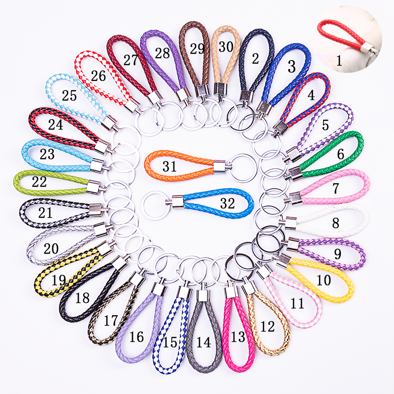 New handmade PU Leather Keychain Braided String Rope Metal Key Ring Woven Cord chains Holder DIY Jewelry Accessories
New handmade PU Leather Keychain Braided String Rope Metal Key Ring Woven Cord chains Holder DIY Jewelry Accessories