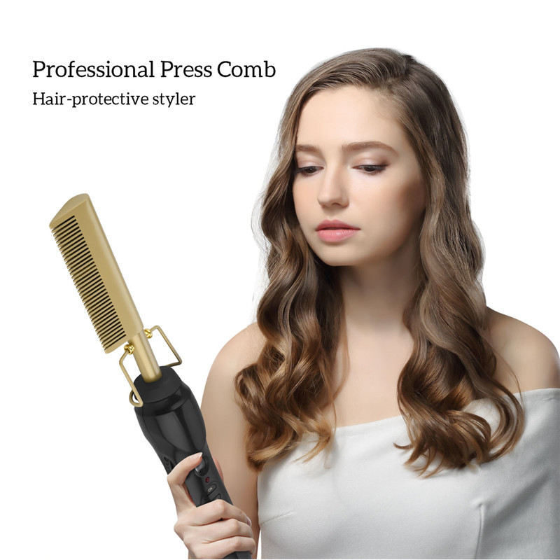 Hot comb wet and dry hair use hair curler iron electric straightener environmentally friendly titanium alloy hair curler
Hot comb wet and dry hair use hair curler iron electric straightener environmentally friendly titanium alloy hair curler