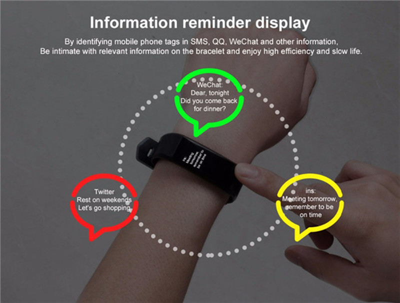 ID115 115 Plus Bracelet For Screen Fiess Tracker Pedometer Watch Counter Heart Rate Blood Pressure Monitor Smart Wristband Colorful free shipping free