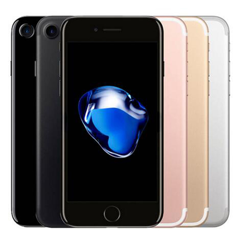 

Refurbished Original Apple iPhone 7 4.7 inch Fingerprint iOS A10 Quad Core 2GB RAM 32/128/256GB ROM 12MP Unlocked 4G LTE Phone DHL 1pcs, Black