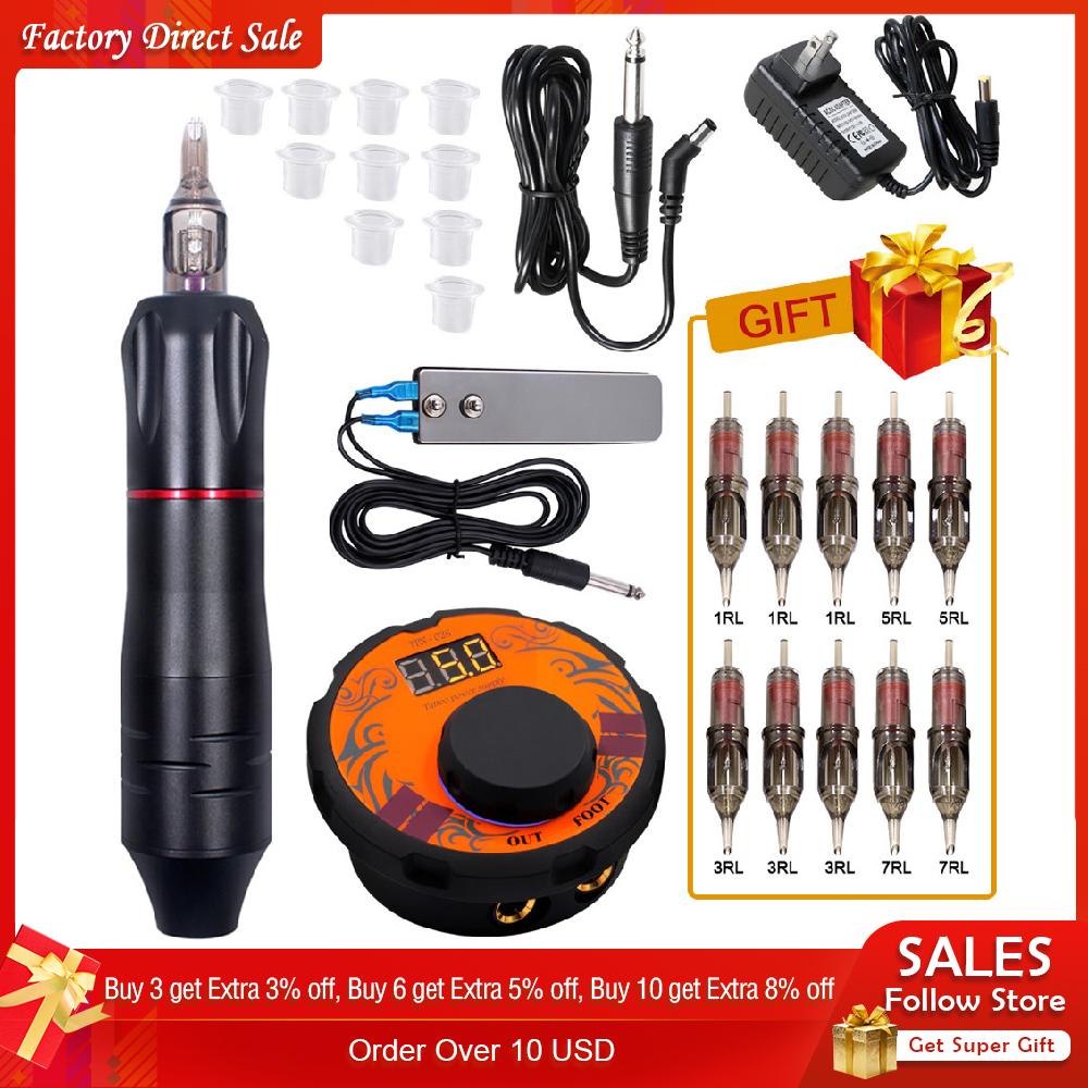 Professional Tattoo Machine Kit Tatoo Power supplies Rotary Pen with Cartridges Needles for Permanent Makeup Eyebrow Microblading
Professional Tattoo Machine Kit Tatoo Power supplies Rotary Pen with Cartridges Needles for Permanent Makeup Eyebrow Microblading