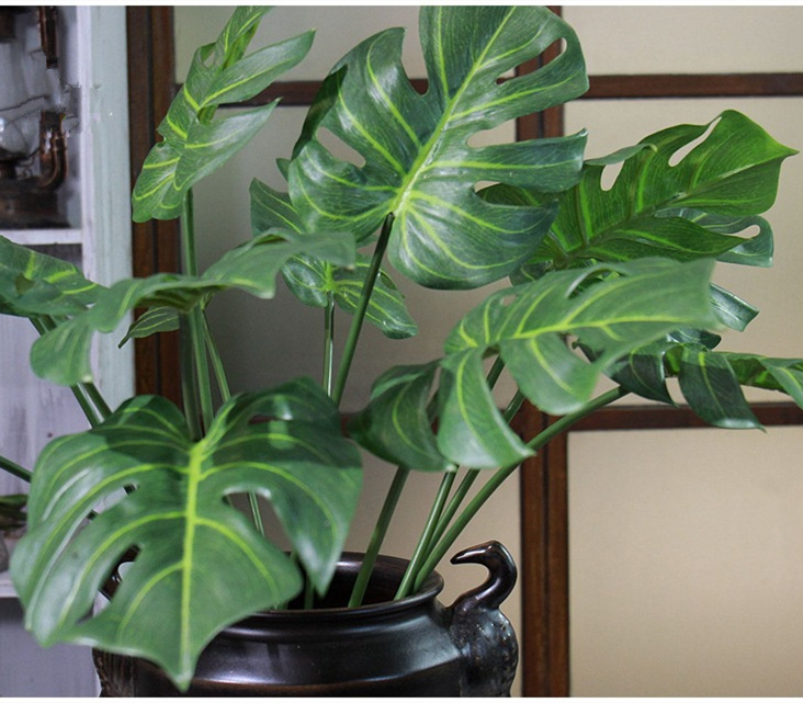 1Pc Real touch Artificial Palm tree leaves latex coating Monstera leaf plastic plant branch for Home wedding decoration, 1 piece
1Pc Real touch Artificial Palm tree leaves latex coating Monstera leaf plastic plant branch for Home wedding decoration, 1 piece