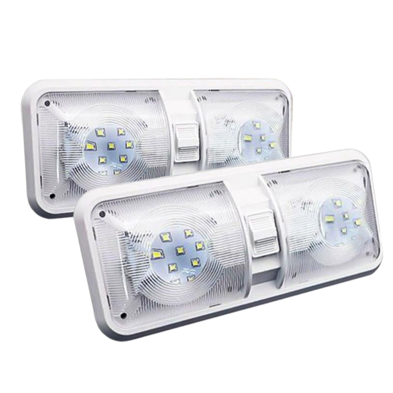 1Pair RV LED Light 12V 800Lm 6000-6500K Ceiling Fixture Camper Trailer Marine Double e Light 48 LEDs
1Pair RV LED Light 12V 800Lm 6000-6500K Ceiling Fixture Camper Trailer Marine Double e Light 48 LEDs