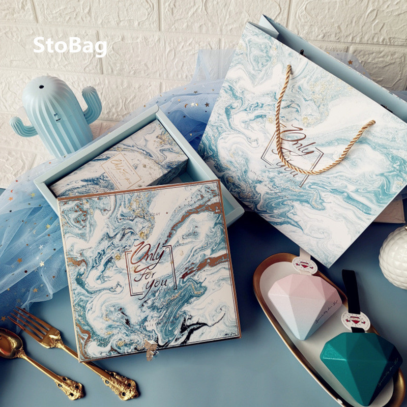 StoBag 10pcs Bule Marbling Only For You Birthday Wedding Gift Boxes Handbags Supplies Candy Biscuit Event & Party Decorate
StoBag 10pcs Bule Marbling Only For You Birthday Wedding Gift Boxes Handbags Supplies Candy Biscuit Event & Party Decorate