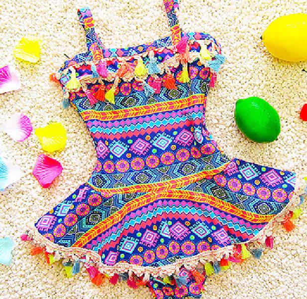 onepieces 28y baby girl swimwear one piece swim suit print summer korean style children swimsuit kids bathing suits girls beach dress242p t230224
