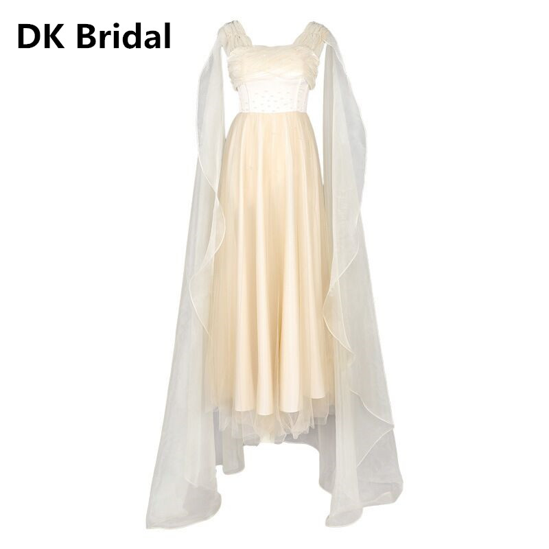 Luxury Sheer Champagne Beaded Evening Dresses 2018 with Watteau Train Formal Women Party Prom Gowns vestidos de fiesta, Beige
Luxury Sheer Champagne Beaded Evening Dresses 2018 with Watteau Train Formal Women Party Prom Gowns vestidos de fiesta, Beige
