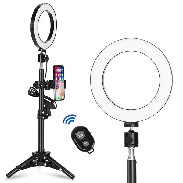 6 inch Ring Light with Tripod Stand LED Camera Selfie Light Ring with For iPhone Tripod and Phone Holder for Video Photography Makeup
6 inch Ring Light with Tripod Stand LED Camera Selfie Light Ring with For iPhone Tripod and Phone Holder for Video Photography Makeup