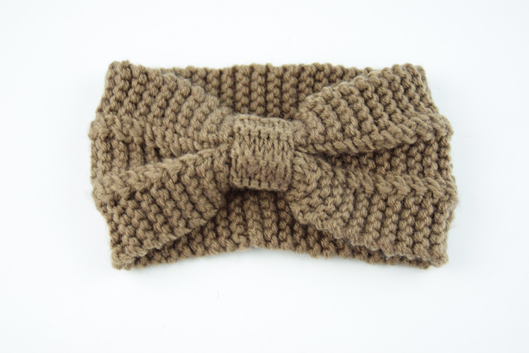 1 PC Women Lady Crochet Bow Knot Turban Knitted Head Wrap Hairband Winter Ear Warmer Headband Hair Band Accessories