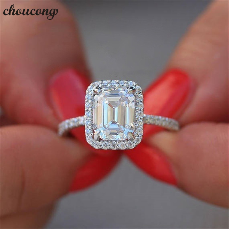 choucong Charm 925 sterling Silver Finger ring 2ct Sona 5A Zircon Engagement Wedding Band Rings For Women Bridal Jewelry
choucong Charm 925 sterling Silver Finger ring 2ct Sona 5A Zircon Engagement Wedding Band Rings For Women Bridal Jewelry