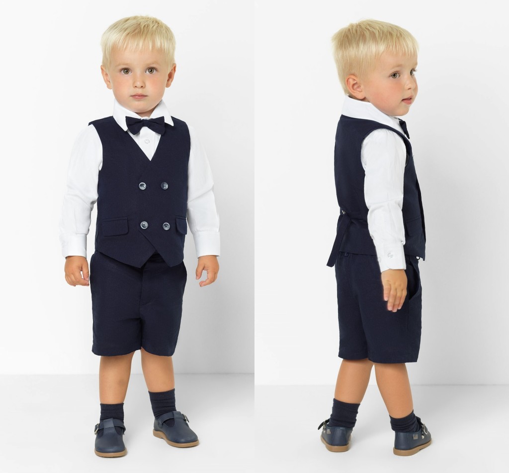 Spring Kids Formal Wedding Tuxedos Handsome 2 Pieces Double Breasted Summer Boy's Pants Suits Flower Boys Wear(Vest+Pants)