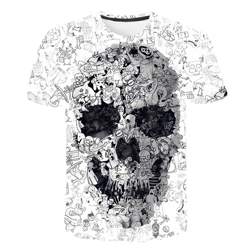 Brand Designer Fashion White T Shirt 3D Skull Tshirt Men T-shirt Male Top Summer Tee Quality Camiseta Short Sleeve O-neck Hip Hop
Brand Designer Fashion White T Shirt 3D Skull Tshirt Men T-shirt Male Top Summer Tee Quality Camiseta Short Sleeve O-neck Hip Hop