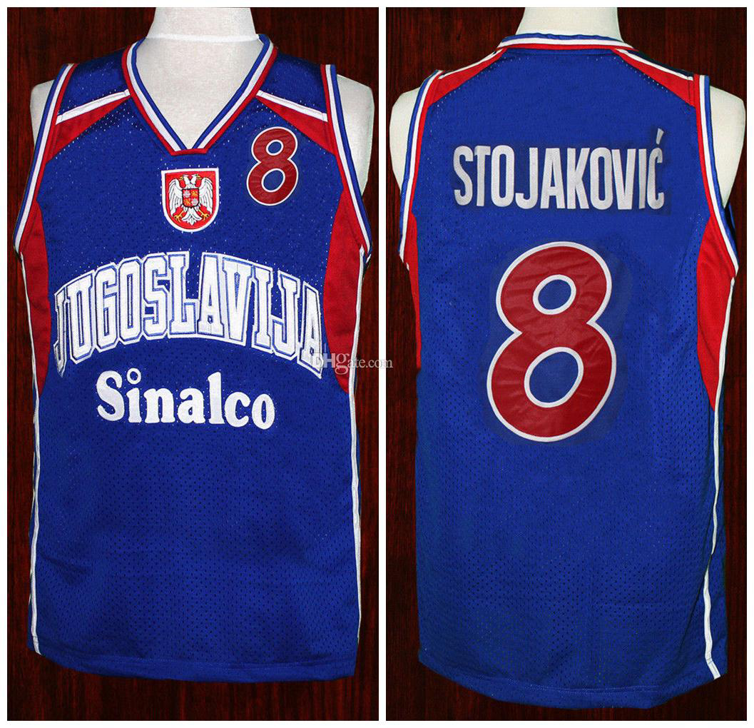 #8 Peja Stojakovic Team Jugoslavija Yugoslavia Retro Classic Basketball Jersey Mens Stitched Custom Number and name Jerseys Sold by Yufan5, Blue
#8 Peja Stojakovic Team Jugoslavija Yugoslavia Retro Classic Basketball Jersey Mens Stitched Custom Number and name Jerseys Sold by Yufan5, Blue