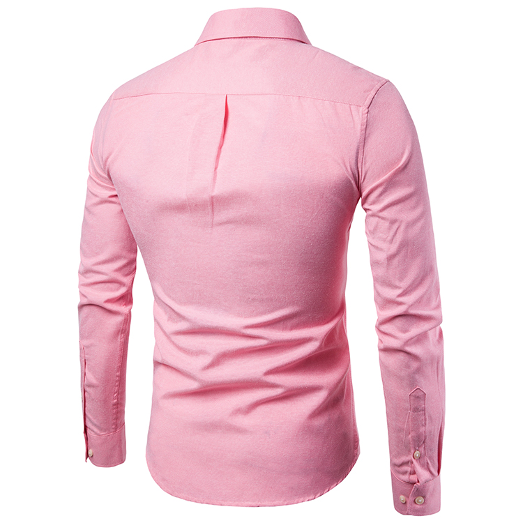 2019 Hot New Autumn Oxford Men's Shirt Eight-color Slim Large Size Men's Business Casual Long-sleeved Shirt Men's Clothing