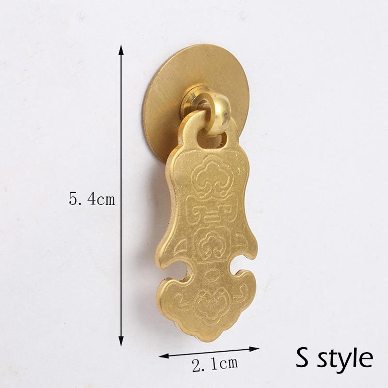 S style Chinese antique simple drawer knob furniture door handle hardware Classical wardrobe cabinet shoe closet cone vintage pull ring