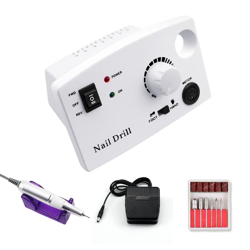 35W 40000RPM JD700 Pro Electric Nail Drill Machine Equipment Manicure Pedicure Files Nail Art Drill Pen Machine Set Tools