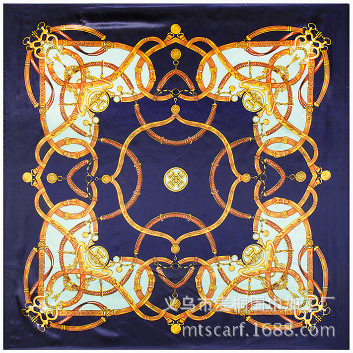 2018 woman Scarf Metal Chain Europe and the United States Street Big Brand scarves Wind Lady Scarf for woman size 90x90cm
2018 woman Scarf Metal Chain Europe and the United States Street Big Brand scarves Wind Lady Scarf for woman size 90x90cm