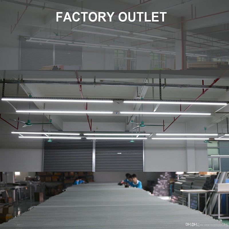 T8 Integrated 8 Feet 72 Watt V Shaped LED Tubes Shop Lights 6000K Clear Lens Plug and Play Tube Light for Cooler Freezer