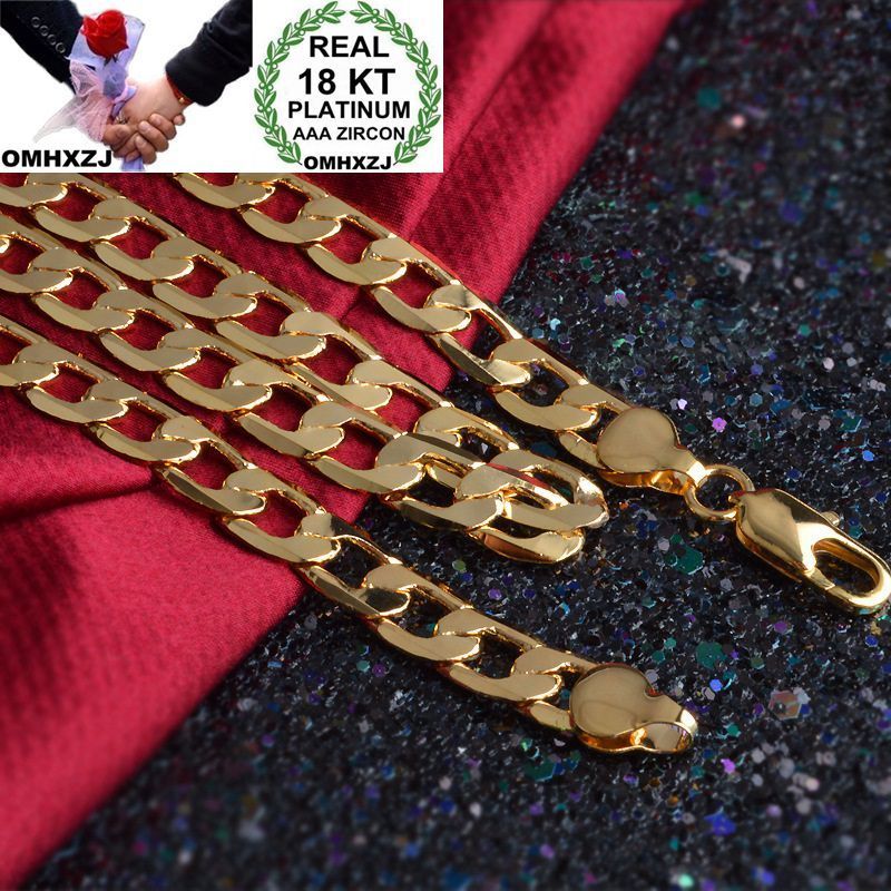 OMHXZJ Wholesale Personality Fashion OL Woman Girl Party Wedding Gift Gold 6MM Figaro Chain 18KT Gold Chain Necklace NC153
OMHXZJ Wholesale Personality Fashion OL Woman Girl Party Wedding Gift Gold 6MM Figaro Chain 18KT Gold Chain Necklace NC153